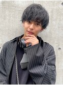 刈り上げツーブロック無造作マッシュ