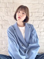 ミニボブ/フレンチボブ/抜け感ヘア/透けバング/大人可愛い/tomok