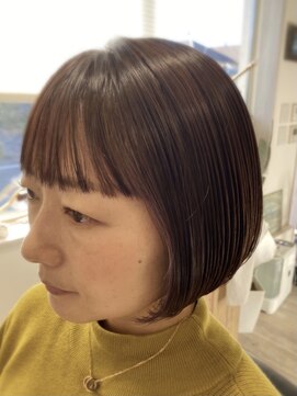 ラグジュアリーサロン ウィッシュ(Luxury Salon Wish) 丸みボブ[テラコッタ/デジタルパーマ]