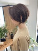 【Rinf.】前髪長めまるみくびれ前下がりショートボブ