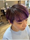 さらツヤトレンドヘアカラーベリーショートスタイル