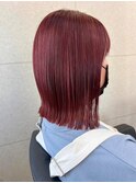 10代20代 艶感 ピンクカラー カシスピンク 外ハネボブ