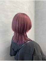 ファイブバイジエクト 堀江(FIVE by The Ect)&nbsp;ピンクヘア　ピンクカラー　クラゲカット　ウルフカット