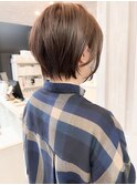 福山Caary30代40代小顔補正立体カットショートヘア.ショートボブ
