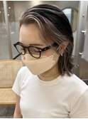 インナーカラーベージュカラーイヤリングカラーハイトーンカラー
