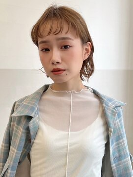 ハニーシブヤ(HONEY shibuya) ふわパーマ　くるパーマ　ショートパーマ　ミルクベージュ