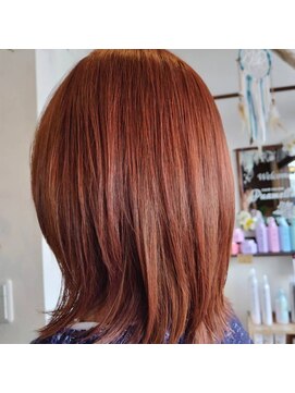 ヘアーサロン プアメリア(Puamelia) 小顔ストレート_ナチュラルモード大人かわいいスカーレット