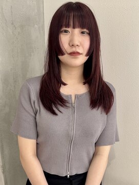 ヨーク(YOKE) 【YOKE】髪質改善縮毛矯正ピンクオレンジ顔まわりレイヤー