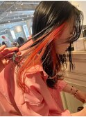 ブルーブラック　インナーオレンジ
