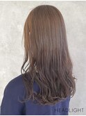 セミロングミックス巻き×アッシュブラウンカラーデジタルパーマ