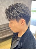 フェザーパーマメンズカットメンズパーマフェード眉毛バーバー
