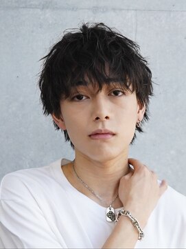 バイフィフス 原宿/表参道(by fifth) 原宿ゆるめシャドウパーマメンズマッシュウルフカット10代20代