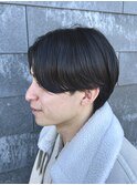 センターパートニュアンスパーマ毛流れスパイラルパーマ刈り上げ