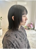 マッシュウルフ/顔周りレイヤー/切りっぱなしボブ/髪質改善