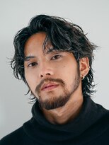 シャドウパーマ毛流れヘアセンターパートニュアンスパーマ原宿