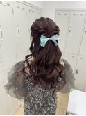 お呼ばれハーフアップアレンジ