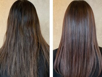 ページボーイ 瓦町店(PAGE BOY)の写真/髪質改善メニューを豊富にご用意◇気になるクセも自然なサラ艶ストレートに。毛先まで柔らかな質感が叶う♪