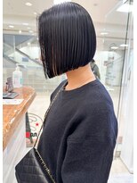 モリオ フロム ロンドン サッポロファクトリー店(morio FROM LONDON)&nbsp;札幌ショートボブ　大人かわいい黒髪あごラインボブ
