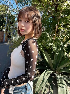 エイミー(Aimee) Aimee 町田　ミニボブ×オリーブベージュ