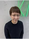 パッツン前髪ミニマムショート