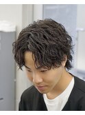 縦落ちパーマセンターパートシャドウパーマフェザーパーマ