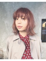 ヘルベチカ・ヘア(Helvetica hair)&nbsp;[helvetica hair]アッシュピンク×ニュアンスミディ＊島村知世