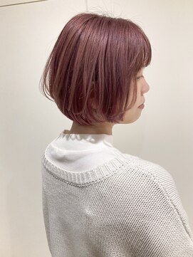 ロロン(LORONG) レイヤーボブ インナーカラー ピンク ラベンダー