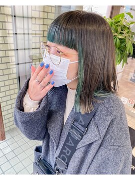 サーカス 町田(circus) フェイスフレーミングカラー　" インナーマットグリーン "