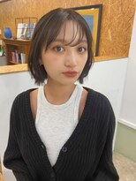 ポーチバイハニー オモテサンドウ(PORCH by HONEY omotesando)&nbsp;切りっぱなしレイヤーボブ×オリーブグレージュ