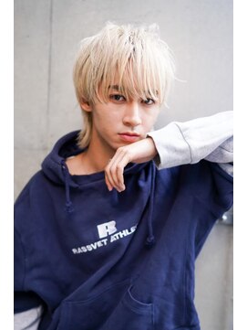 ギークス(GEEKS) 【GEEKS渋谷】ブロンド/メンズウルフ/秋カラー/ハイトーン/小顔