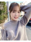 ナチュラル小顔前髪あり後れ毛サイドバング結べるボブくびれヘア