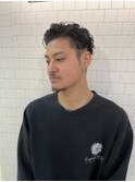 men'sオールバックパーマ＠水田