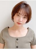 前髪 ネビージュ ボブルフ 黒髪 ワンレン 小顔 "