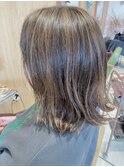 長め切りっぱなしボブ