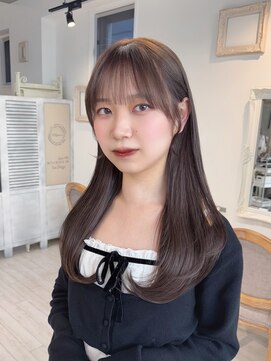 ミミバイカシュカシュ(mimi by cache cache) 髪質改善トリートメントミルクティーブラウンブリーチなし