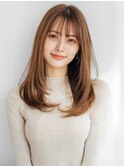 【feliceMICHI平田雅美】レイヤーカット ベージュ 韓国ヘア