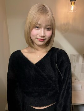 キオクエコ(KIOX eko) ハイトーンボブ/ベージュカラー/名古屋美容室