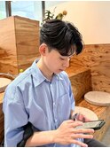 men's/メンズ/フェザーパーマ/ニュアンス/ダウンパーマ/黒染め