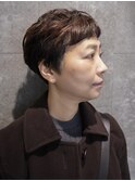 くせ毛多毛ベリーショートバングピクシー絶壁悩み大人白髪