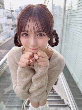 カシュカシュ 表参道(cache cache) プレッツェルヘア/シースルーぱっつん/クラシックショコラ/前髪