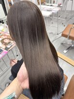 サロンドミルク 新百合ヶ丘店(salon de MiLK)&nbsp;★スモーキーブラウンウォームベージュ顔周りカット透明感カラー