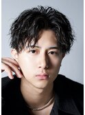 MEN’S HAIR/サーフカール/刈り上げセンターパート