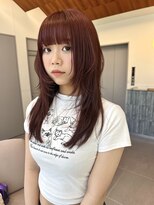 ローレンアオ(LOREN AO)&nbsp;ミルクティーブロンド/ダークブルー/デジタルパーマ/矢場町
