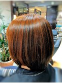 【ＣＡＮ】大人女子におすすめ！ヘナ×グラデーションボブ