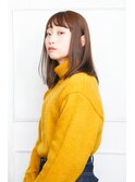 【moca HAIR DESIGN】ラベンダー系のカラーのセミロング