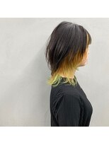 タグ(#tag)&nbsp;#ミディアムウルフ×ライムグリーンイエロー