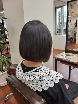 グランルッソ 岡山駅前(GRAN LUSSO) 天使の艶カラー…ボブスタイル