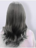地毛風カラー♪透明感たっぷり暗髪アッシュグレージュ