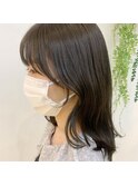 グレージュカラー/くびれヘア/顔周りカット