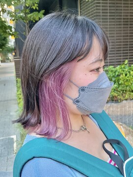 テテ(TETE) イヤリングパープルピンク　心斎橋×長堀橋